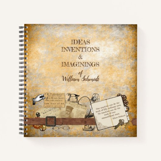 Steampunk Ideas-uitvindingen Sketch Notitieboek (Voorkant)