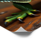 Steampunk Iguana in een Victoriaans setting Poster (Hoek)