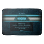 Steampunk, ijsblauw op blauwgroen ketten badmat (Voorkant)