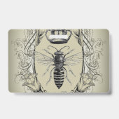 Steampunk imker baas Lady Bee Queen Crown Badge (Achterkant)