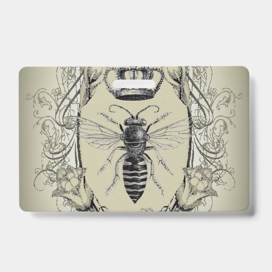 Steampunk imker baas Lady Bee Queen Crown Badge (Voorzijde)