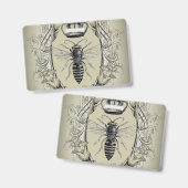 Steampunk imker baas Lady Bee Queen Crown Badge (Voor- en achterkant)