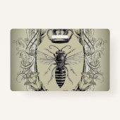 Steampunk imker baas Lady Bee Queen Crown Badge (Achterkant)