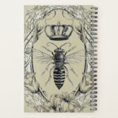 Steampunk imker baas Lady Bee Queen Crown Planner (Achterkant)