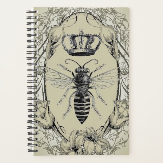Steampunk imker baas Lady Bee Queen Crown Planner (Voorkant)