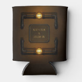 Steampunk in de machinekamer "Houd kalm en stoam a Blikjeskoeler (Voorkant)