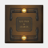 Steampunk in de machinekamer "Houd kalm en stoam a Magneet (Voorkant)