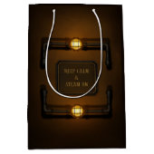 Steampunk in de machinekamer "Houd kalm en stoam a Medium Cadeauzakje (Voorkant)