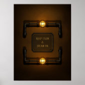 Steampunk in de machinekamer "Houd kalm en stoam a Poster (Voorkant)