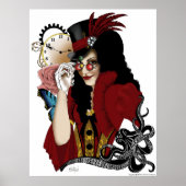 Steampunk in het rood poster (Voorkant)