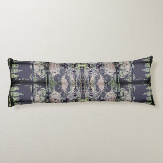 Steampunk Indigo&Lavendel Grijs Lichaamskussen (Achterkant)