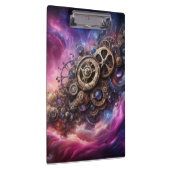 Steampunk Industrial Clockwork Paarse en Roze Klembord (Rechts)