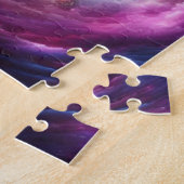 Steampunk Industrial Clockwork Paarse en Roze Legpuzzel (Zijkant)