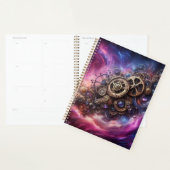 Steampunk Industrial Clockwork Paarse en Roze Planner (Display)