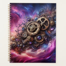 Steampunk Industrial Clockwork Paarse en Roze Planner