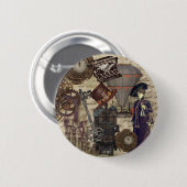 Steampunk Industrial Cyberpunk Victoriaans Ronde Button 5,7 Cm (Voorkant /achterkant)