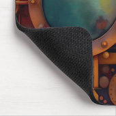 Steampunk Industrial Geometry Art Muismat (Hoek)