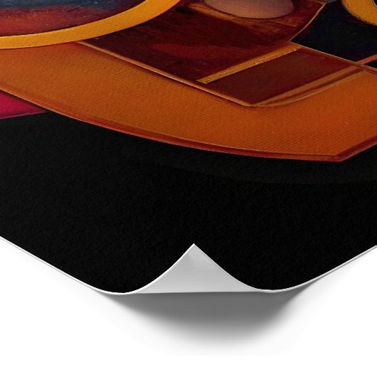 Steampunk Industrial Geometry Art Poster (Hoek)