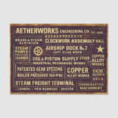 Steampunk Industrial Typography Sign FA4 Decoupage Tissuepapier (Voorkant)