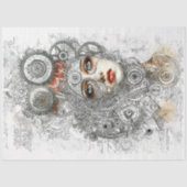 Steampunk Industriële Blauwdruk Stijl M8 Decoupage Tissuepapier (Voorkant)