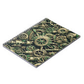 Steampunk Industriële Groene Clockwork Gears Notitieboek (Linkerzijde)