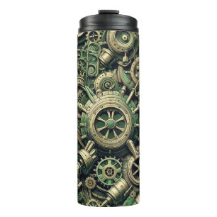 Steampunk Industriële Groene Clockwork Gears Thermosbeker