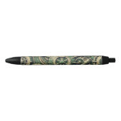 Steampunk Industriële Groene Clockwork Gears Zwarte Inkt Pen (Voorkant)