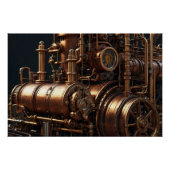 Steampunk Industriële Motor Perfect Poster (Voorkant)