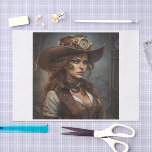 Steampunk Industriële Schoonheid Decoupage Documen Tissuepapier (Craft)