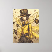 Steampunk Insectendame Canvas Afdruk (Voorkant)