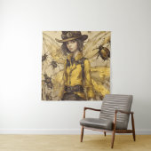 Steampunk Insectendame Wandkleed (In situ)