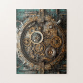 Steampunk interne werking van grote klok legpuzzel (Verticaal)