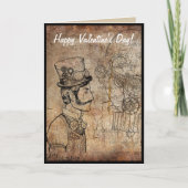 Steampunk Inventor Goggles Happy Valentine's Day Feestdagen Kaart (Voorkant)