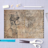Steampunk Inventor Top Hat Vaderdag Tissuepapier (Craft)