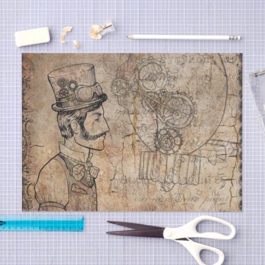 Steampunk Inventor Top Hat Vaderdag Tissuepapier (Craft)