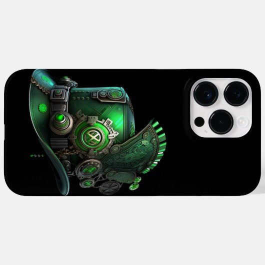 STEAMPUNK IRISH GREEN & BLACK LEPRECHAUN PET Case-Mate iPhone CASE (Achterkant (horizontaal))