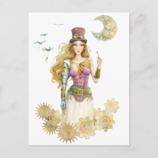 Steampunk is een schoolmeisje van Schot Howden. Briefkaart