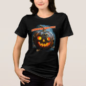 Steampunk Jack-o'-lantern Tri-Blend Shirt (Voorkant)