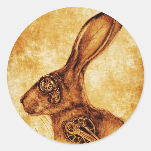 STEAMPUNK JACK RONDE STICKER (Voorkant)