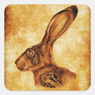 STEAMPUNK JACK VIERKANTE STICKER