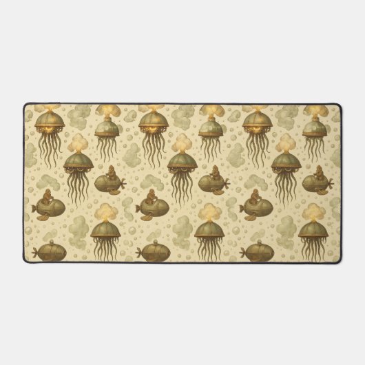 Steampunk Jellyfish Airship Fleet Bureaumat (Voorkant)