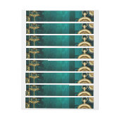 Steampunk Jewelry Watch on a Green Background Adreslabel Wikkel (Vel)