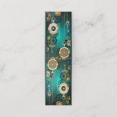 Steampunk Jewelry Watch on a Green Background Afsprakenkaart (Buitenkant ongevouwen)