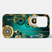 Steampunk Jewelry Watch on a Green Background Case-Mate iPhone Case (Achterkant (horizontaal))