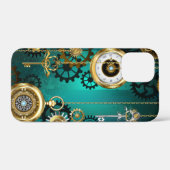 Steampunk Jewelry Watch on a Green Background Case-Mate iPhone Case (Achterkant (horizontaal))