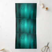 Steampunk Jewelry Watch on a Green Background Drieluik Kaart (Binnen)