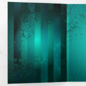 Steampunk Jewelry Watch on a Green Background Drieluik Wenskaart (Binnenzijde eerst)