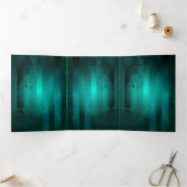 Steampunk Jewelry Watch on a Green Background Drieluik Wenskaart (Binnen)