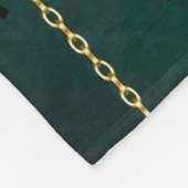 Steampunk Jewelry Watch on a Green Background Fleece Deken (Hoek)