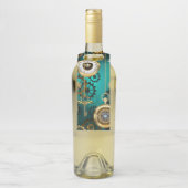 Steampunk Jewelry Watch on a Green Background Flessenhanger (Op fles)